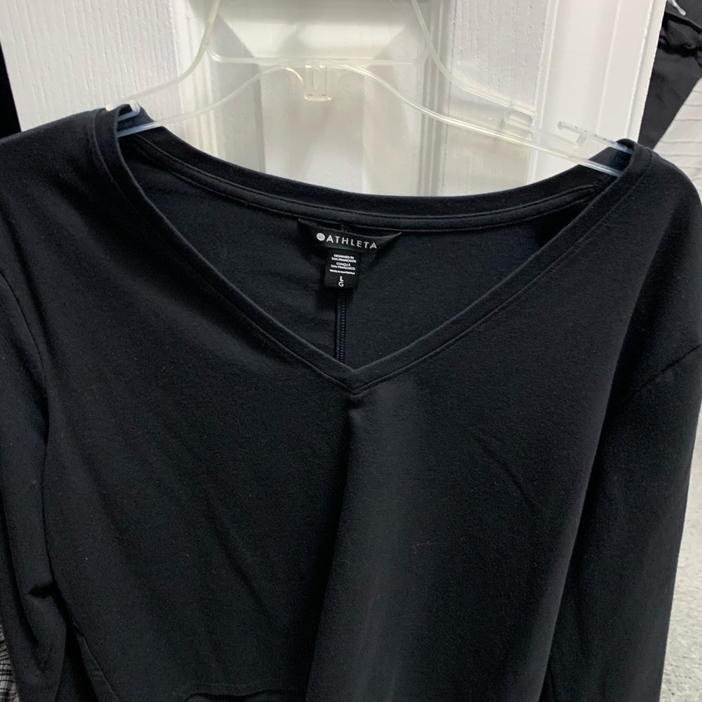 Athleta Women's Classic Black V-Neck Sweatshirt